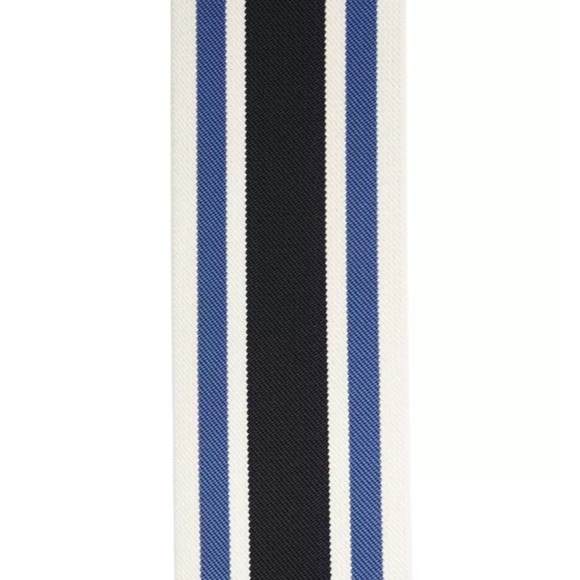BCBG WAIST BELT CORSET BLUE STRIPED BLACK - Picture 3 of 6
